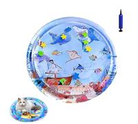 Genérico Ocean Breeze Splashland for Cats, Pet Water Bed, Interactive Sensory Pad with Floating Fish, Cooling Mat for Dogs/Cat, Cool and Comfortable Interactive Water Cushion (G,Small)