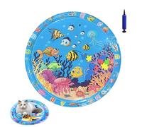 Genérico Ocean Breeze Splashland for Cats, Pet Water Bed, Interactive Sensory Pad with Floating Fish, Cooling Mat for Dogs/Cat, Cool and Comfortable Interactive Water Cushion (C,Large)