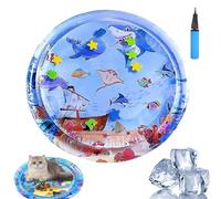 Genérico Ocean Breeze Splashland, Ocean Breeze Splashland Cat Toy, Cat Water Mat with Fish,Cooling Summer Toy (F-100cm)