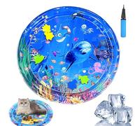 Genérico Ocean Breeze Splashland, Ocean Breeze Splashland Cat Toy, Cat Water Mat with Fish,Cooling Summer Toy (C-65cm)
