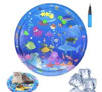 Genérico Ocean Breeze Splashland, Ocean Breeze Splashland Cat Toy, Cat Water Mat with Fish,Cooling Summer Toy (H-100cm)