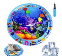 Genérico Ocean Breeze Splashland, Ocean Breeze Splashland Cat Toy, Cat Water Mat with Fish,Cooling Summer Toy (A-65cm)