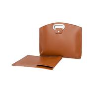 Genérico Oceantrees Laptop Bag for Women Handbag, Oceantrees Laptop Tote Bag, Waterproof Leather, Professional Leather Briefcase (Brown)