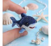 Genérico Octopus Bead Embroidery Kit, Beginner-Friendly Sea Creature Beaded Embroidery Kits with Full-Color Instruction Sheet, DIY Animals Three-Dimensional Beadwork Craft Kit for Craft Lover (Shark)