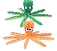 Genérico Octopus Dog Toy, Stuffing Free Octopus Dog Toy, Squeaky & Crinkle Plush for Aggressive Chewers Dogs, for Interactive Play, Teething & Anxiety Relief (2PCSD)