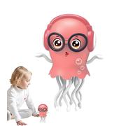 Genérico Octopus Toy, Interactive Musical Creature, Electric Crawling Prank Pet, Light-Up Funny Game Stuff, Educational Entertainment Tool for Kids Baby Activities Use, Yellow, Pink, Green