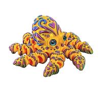 Genérico Octopus Toys, Printed Octopus Decoration, 3,94 x 3,94 x 1,97 pulgadas Portable Movable Joint Collectible Desktop Ornament for Teenager's Room, Home Studio, Adorable Present