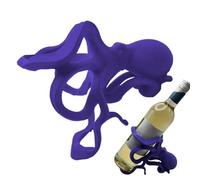 Genérico Octopus Wine Holder, Freestanding Animal Rack, 7.09x5.51x4.33in Decorative Bottle Organizer, Collectible Figura Display, Resin 1-Bottle Statue, for Kitchen Tabletop Counter Home