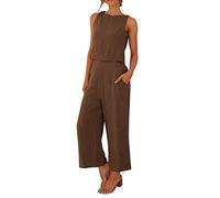 Generico Ofertas rebajas conjuntos deportivos para mujer mono elegante completo 2 piezas camisa y pantalones tallas grandes camiseta + pantalones gimnasio curvy cómodo juego de manga 3/4 Set playa