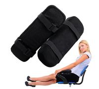 Genérico Office Chair Armrest Pad - Arm Support Cushion, Universal Fit Elbow Rest Cover, Thick Comfort Plush Fabric Protective Sleeve | Easy Install Strap System For Office Workstation Study Table