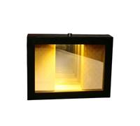 Genérico Office Desk Decor Frame | Lighted 3D Abyss Mirror Home Decor | Tabletop Frame Art for Home Apartment Office Dormitory Room Bedroom Study Bedside