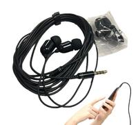 Genérico Ohrhörer Mit Langem Kabel - In-Ear-Kopfhörer Mit Langem Kabel, 3-Meter-Ohrhörer | Geräuschunterdrückung Mikrofon Bass Kopfhörer Kabelgebunden Für Computer Fernseher Ferngebrauch Audio
