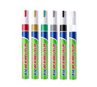 Genérico Oil-Based Paint Markers Waterproof - Engraving Ink Pens For Gravestone Lettering | 6 Piece Set, Fine Nib Oil Pigment Ink, Quick Dry Multi Surfaces Tool For Rock Fabric Glass Wood Ceramic Mug