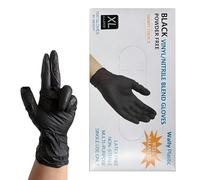 Genérico Oil Resistant Salon Gloves, Flexible Fit Makeup Gloves, Medium Size Handwear with Snug Grip, Latex Free Nitrile Protection, Beauty Glove with Design, Work Glove for Barber Studio