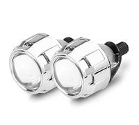 Genérico Ojos de Angel Luces,LED Faros Angel Eyes 1 Par Lentes Proyector LED 2,5" 80mm Halo Angel Eyes, Luz Alta/Baja Compatible H4 H7 9005 9006(Right Hand Drive,1xLens Silver)
