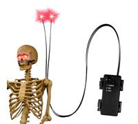 Genérico Ojos LED Esqueleto - Luces Brillantes con Temporizador automático, Accesorio Aterrador | Decoraciones de Halloween al Aire Libre Casa Jardín, Tumbas Fantasmas Ambiance Terrif