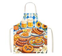 Genérico Oktoberfest Aprons, Oktoberfest Beer Apron, 29.53x25.59 Inches Holiday Party Favor for Chef, Women, Men, Female, Male, Couples, Him, Her, Stylish, Portable Kitchen Accessory