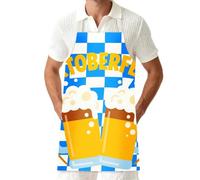 Genérico Oktoberfest Aprons, Oktoberfest Beer Apron, 29.53x25.59 Inches Holiday Party Favor for Chef, Women, Men, Female, Male, Couples, Him, Her, Stylish, Portable Kitchen Accessory