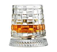 Genérico Old Fashioned Glasses - 360 Degree Rotation Base Drinking Mug, Whiskey Cocktail Glass, Bar Drinkware for Father, Men, Dad, Drinking Party, Birthday, Holiday, 3.15 * 3.94inch