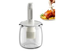 Generico Olive Oil Dispenser Bottle, Retractable Cooking Container with Brush, Multifunctional Tool, 3.19x3.19x6.18 inches for Kitchen, Barbacoa, Home, Restaurant Use, White, Yellow, Green
