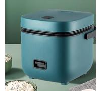 Genérico Olla Arrocera De 1,2 L, Olla Interior Antiadherente con Vaporera, Cocción con Un Solo Toque, Diseño Mini Portátil, Adecuada para Familias Pequeñas (Green,White)