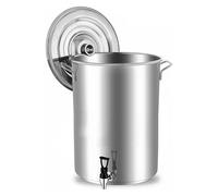 Genérico Olla de Acero Inoxidable con Grifo, de Gran Capacidad para Servir y cocinar sopas fácilmente (Plateada, 50 x 60 cm).