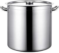 Genérico Olla de Acero Inoxidable con Tapa para sopas - Cacerola de Gran Capacidad para cocinar, utensilio de Cocina Duradero para sopas, guisos y más (Plateada, 30 cm)