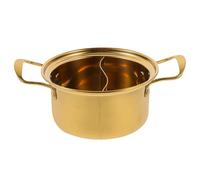 Genérico Olla de Sopa Dorada de Acero Inoxidable Resistente y Práctica para Cocina Casera, Pequeña y Duradera, Adecuado para Cocinar Salsas y Fideos