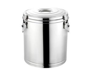 Genérico Olla para Sopa Aislada De 10 L, Diseño De Sello De Seguridad De Acero Inoxidable, Calentador De Sopa Portátil Comercial, Cubo Aislante Multiusos para Catering