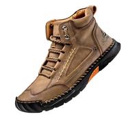 Genérico Olveros Shoes Men's Comfortable Handmade Leather Boots, Mens Leather Boots, Outdoor Leathers Boot,Waterproof, Arch Support (Khaki,13)