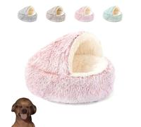 Genérico Olvys Cozy Cocoon Dog Bed, Cozy Cocoon Pet Bed, Machine Washable, Non-Slip Waterproof Base, For Small Medium Large (Pink,15.7IN)