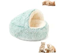 Genérico Olvys Cozy Cocoon Dog Bed, Cozy Cocoons Pet Bed for Dogs, Fluffy Covered Hooded Burrow Puppy Beds, for Cats & Dogs (Green,Medium)