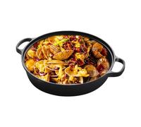 Genérico Omelet Griddle Pan With Lid - Durable Cooking Skillet With Ergonomic Handle, Nonstick Steak Frying Pan For Gas & Electric Stoves, Versatile Kitchen Tool For Daily Meal Making Snacks Pancake