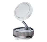 Genérico One-Step Lock Magnetic Car Phone Holder | Metal, 2.6in X 1.3in, Vacuum Magnetic Mount | Rotating Locking Phone Holder For Rearview Mirror, Glass, Dashboard | Universal