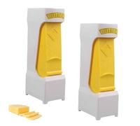Genérico One-touch butter cutter, butter slicer and storage box, butter dispenser, cheese block divider, convenient for toasting, baking at home (2pcs)