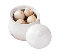 Genérico Onion Storage Jar - Ceramic Garlic Keeper, Ventilated Lid Storage Crock, Decorative Kitchen Holder Pot, Dining Room Restaurant Supply, Fridge Onion Potato Ginger Vegetable Use