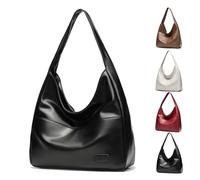 Genérico Ooomay Bag, Duffle Bag Soft Vegan Leather for women, Ooomay Tote Bags, The Perfect Everyday Bags, for Woman (Black,Zipper)