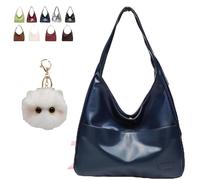 Genérico Ooomay Bag, Ooomay Maya Bag, , Large Capacity Soft Vegan Leather Tote Bags For Women (Blue)