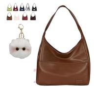 Genérico Ooomay Bag, Ooomay Maya Bag, , Large Capacity Soft Vegan Leather Tote Bags For Women (Brown)