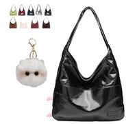 Genérico Ooomay Bag, Ooomay Maya Bag, , Large Capacity Soft Vegan Leather Tote Bags For Women (Light black)