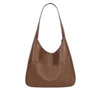 Genérico Ooomay Bag, Ooomay Maya Shoulder Bags, Women's Large Capacity Soft Vegan Leather Tote Bag (Brown)
