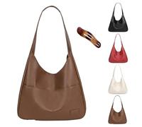 Genérico Ooomay Bag, Ooomay Maya Shoulder Tote Bags, Ooomay Tote Bag for Women, Soft Vegan Leather Trendy Stylish Versatile (brown)