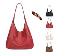 Genérico Ooomay Bag, Ooomay Maya Shoulder Tote Bags, Ooomay Tote Bag for Women, Soft Vegan Leather Trendy Stylish Versatile (red)