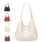 Genérico Ooomay Bag, the maya bag, Ooomay Maya Tote Bag, Vegan Leather Trendy Soft Maya Tote Bag, Large Capacity, Waterproof (White)
