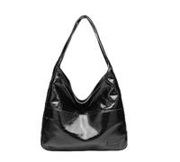 Genérico Ooomay Bag, The Maya Bag, Ooomay Maya Tote Shoulder Bags for Women, Leather Casual Trendy Soft Bags Room (Bright Black)