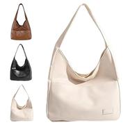 Genérico Ooomay Bag, The Maya Bag, Ooomay Maya Tote , Vegan Leather Trendy Soft Shoulder Tote (White)