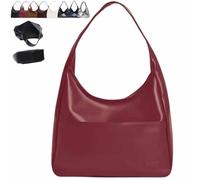 Genérico Ooomay Tote Bag, Large Capacity Vegan Leather Tote Handbags, Vintage Casual Trendy Simple The Perfect Everyday Bags (Red-A)