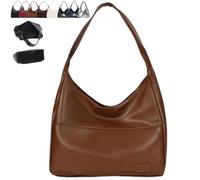Genérico Ooomay Tote Bag, Large Capacity Vegan Leather Tote Handbags, Vintage Casual Trendy Simple The Perfect Everyday Bags (Brown)