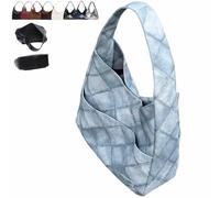 Genérico Ooomay Tote Bag, Large Capacity Vegan Leather Tote Handbags, Vintage Casual Trendy Simple The Perfect Everyday Bags (Blue)
