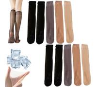 Genérico Operationaln Invisible Slip-Resistant Crystal Silk Socks, Women's Sheer Ankle Socks, Everyday Soft and Comfortable (10PCS-B)